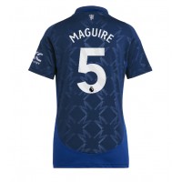 Fotballdrakt Dame Manchester United Harry Maguire #5 Bortedrakt 2024-25 Kortermet